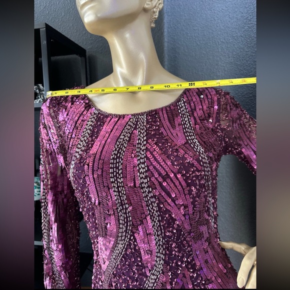 CACHE Cocktail Dress Purple Pink Sequined, Fully Lined, Size 6, NWT!! - Picture 10 of 14